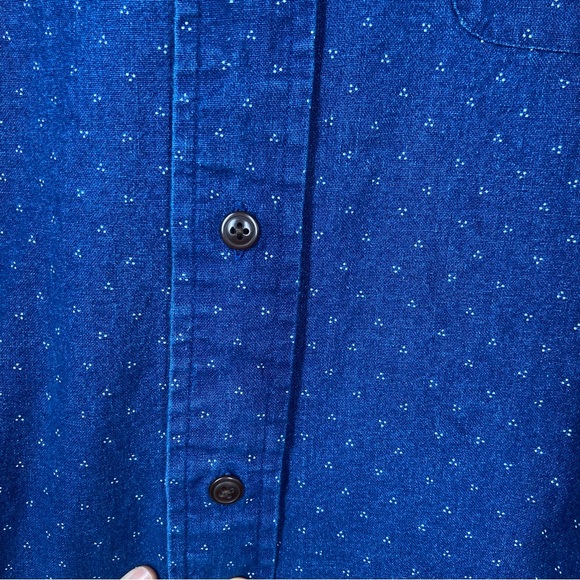 Brooks Brothers Shirt Mens Medium Blue Button Down Regent Dots Cotton - Picture 8 of 14